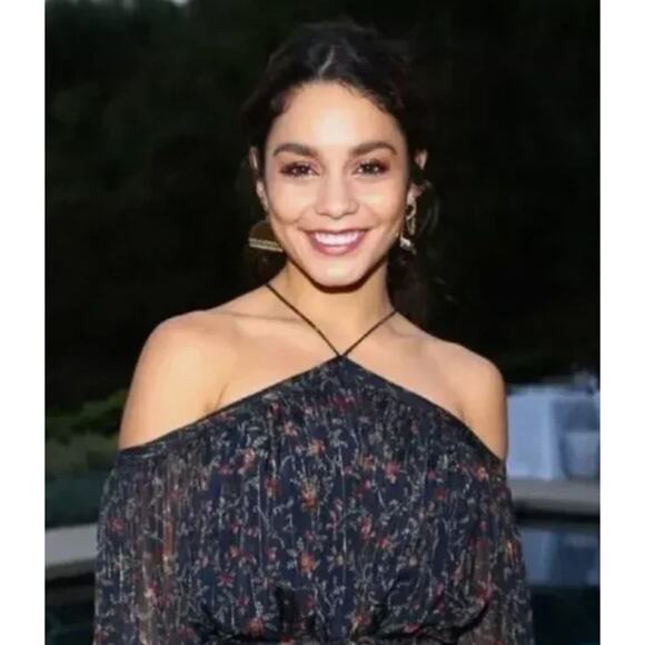 Zimmermann 3 Havoc Suspend SILK Maxi Dress Metallic Threads Off Shoulder Navy L - Picture 7 of 14